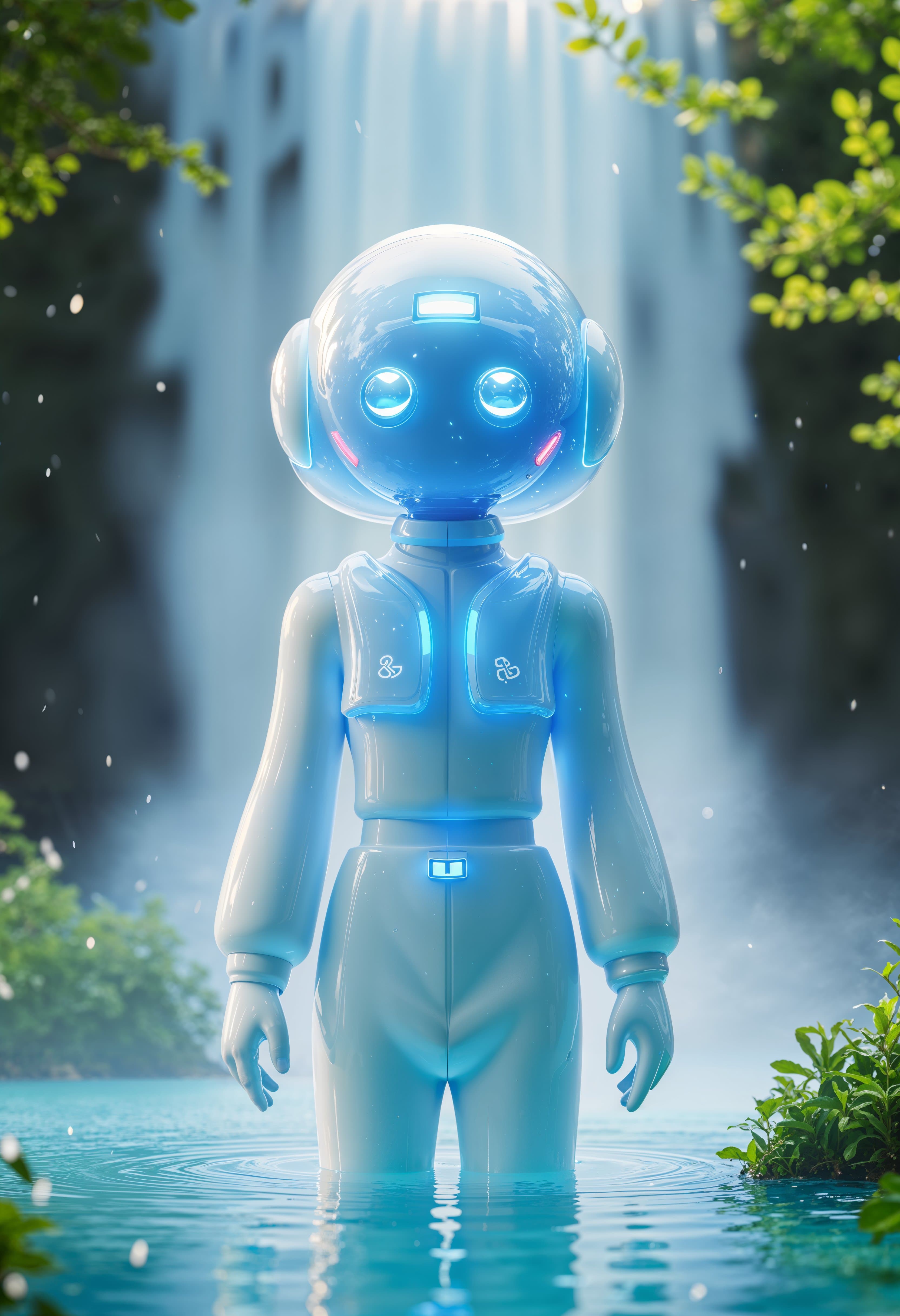 3D rendering of a cute robot